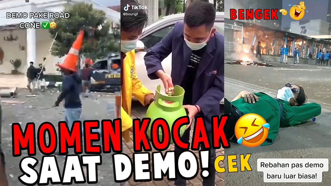 MOMEN KOCAK!! kelakuan lucu saat Demo Omnibus Law! | PART 1#demobengek