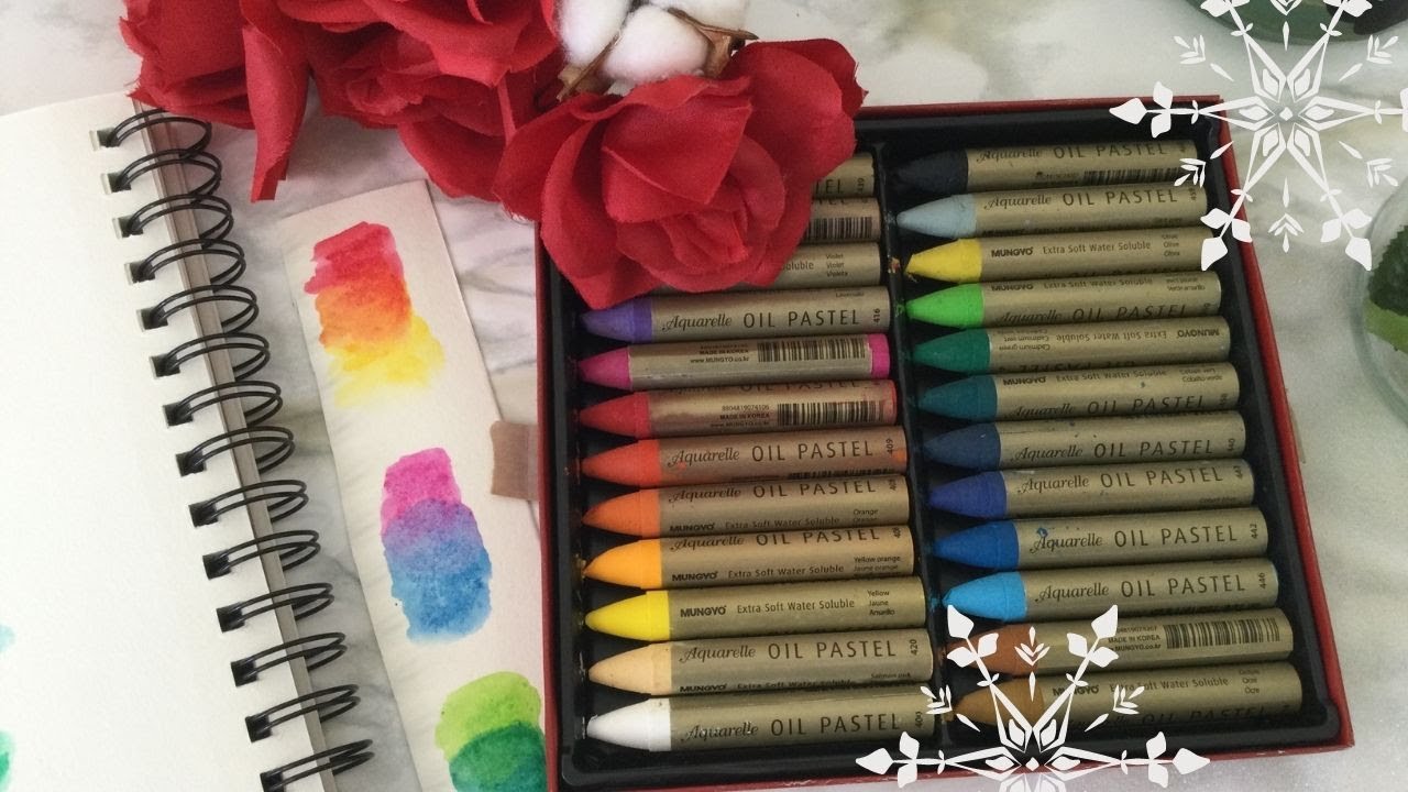 Mungyo Oil Pastels | Water soluble 😱💦🖍 Swatches & First impressions
