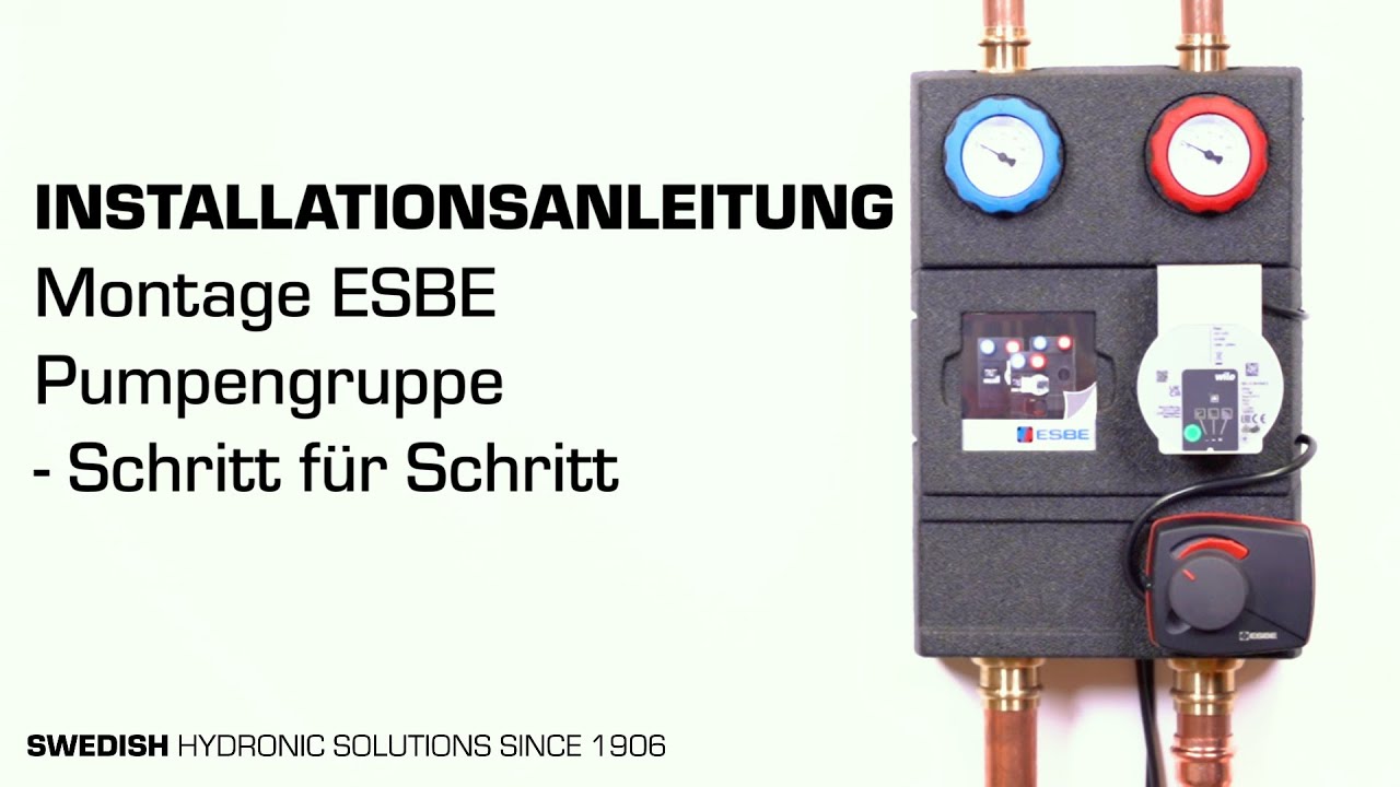 Montage ESBE Pumpengruppe