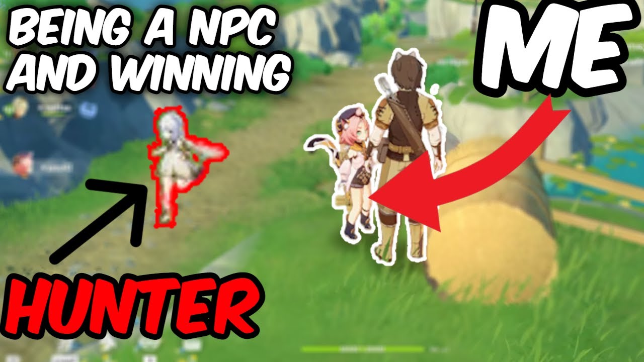 I pretended to be NPC's in Genshin Event Windtrace...(Genshin Impact)