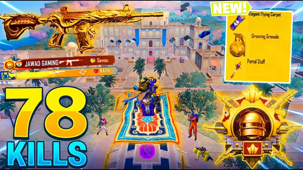 78 KILLS | NEW UPDATE ALADDIN RUSH GAMEPLAY with PUBG MOBILE #pubgmobile