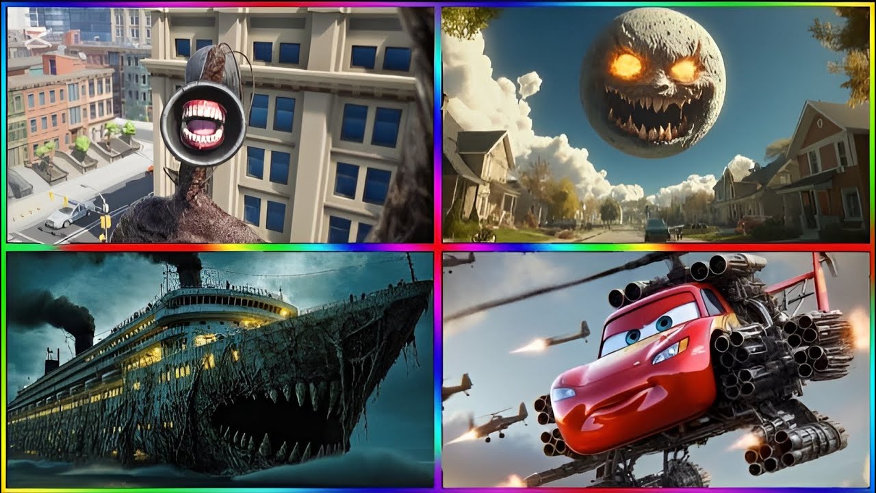 😱 Siren head 🆚 Lunar Moon 🆚 infected sea 🆚 MC Queen helicopter 🎶 Tiles hop 🥶