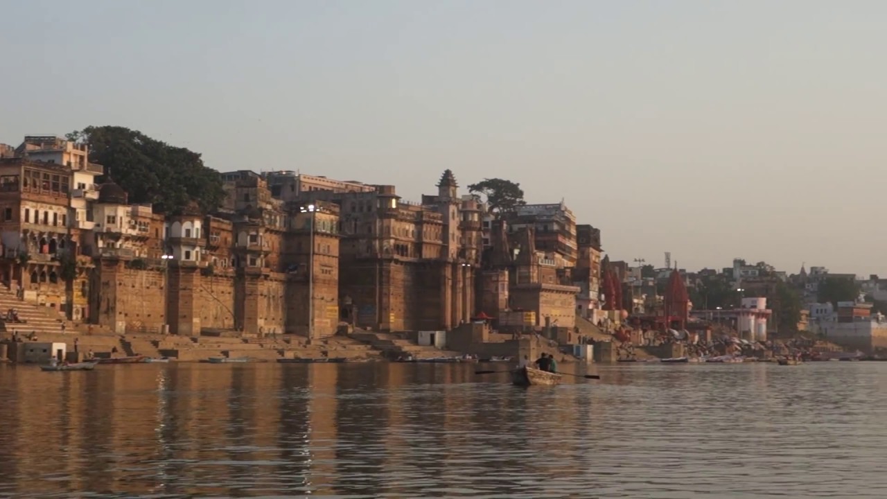 Sun Rising up in Varanasi - Ganga river FULL HD