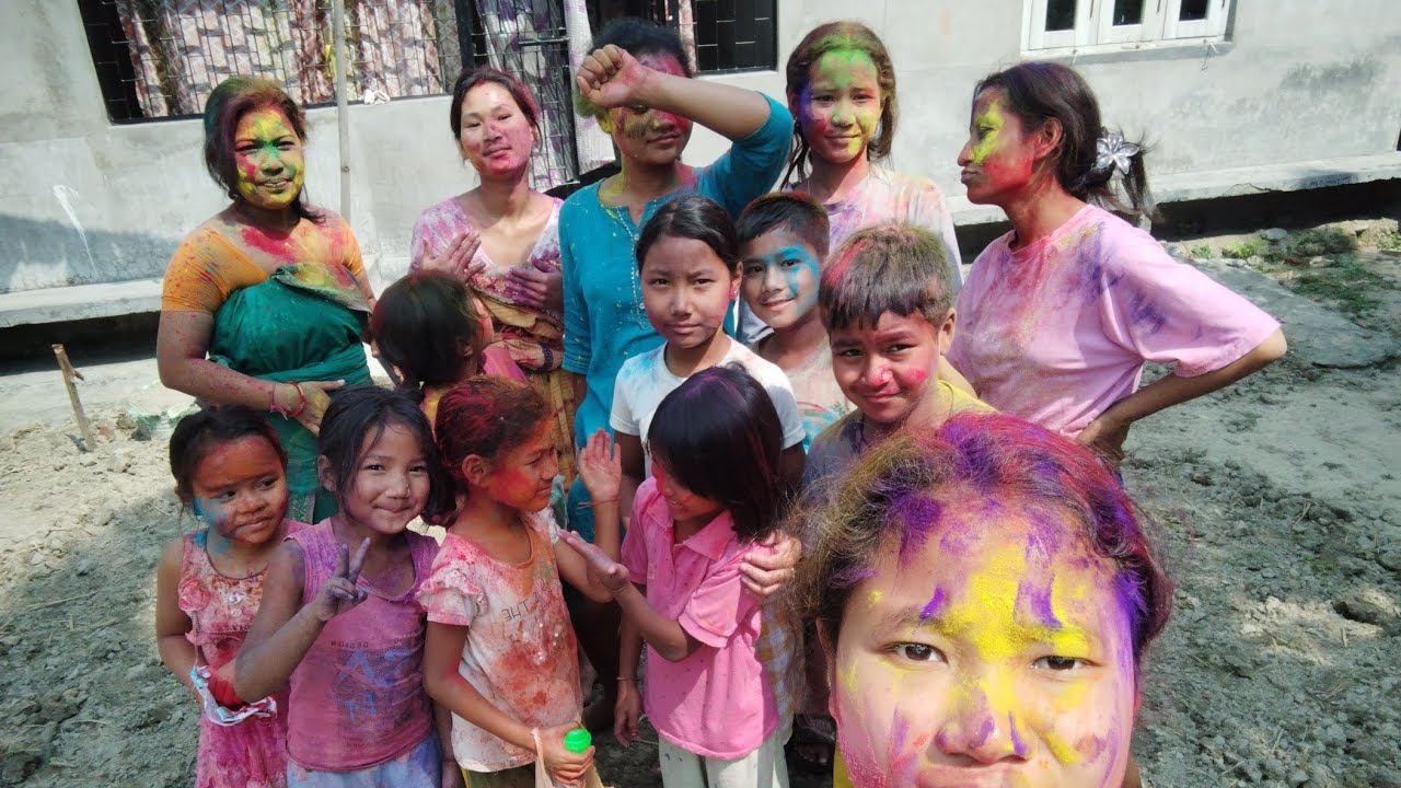 Happy Holi 🥳👻 guys//holi special bodo vlog//#Maidangshribasumatary//bodo vlog 