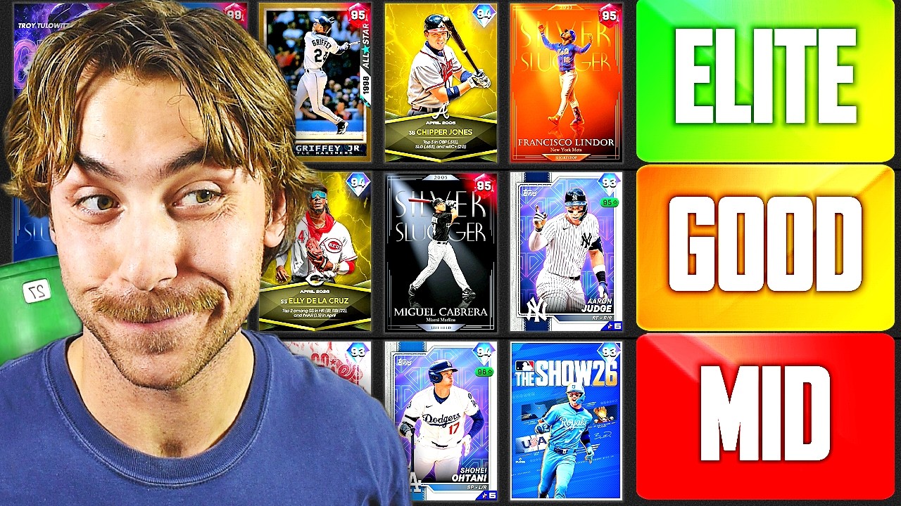 ULTIMATE MLB THE SHOW TIER LIST! BEST Cards you NEED on your Team!