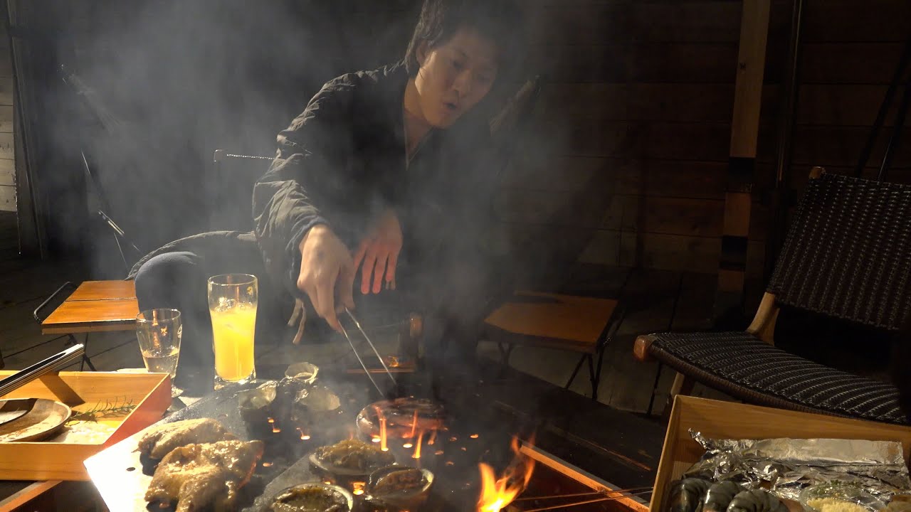 焚き火BBQで肉と魚食う【サウナ旅行#5】