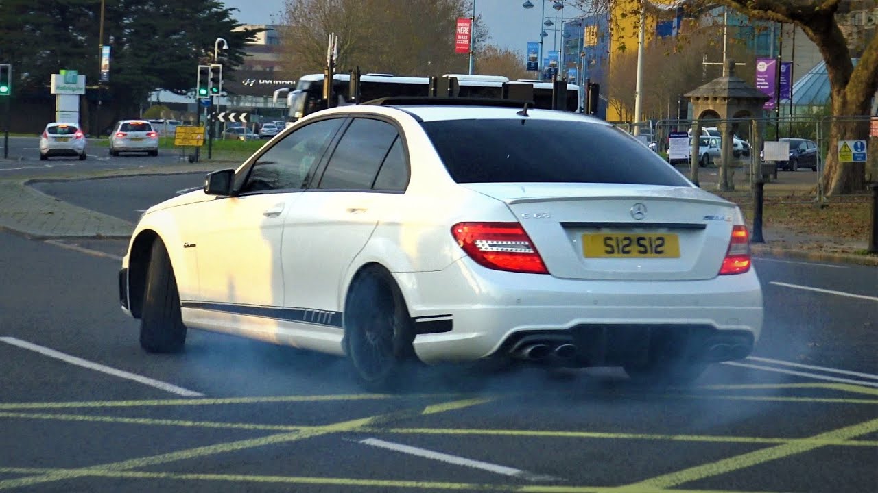 AMGs Leaving A Car Meet In Style! Team AMG Southampton meet.
