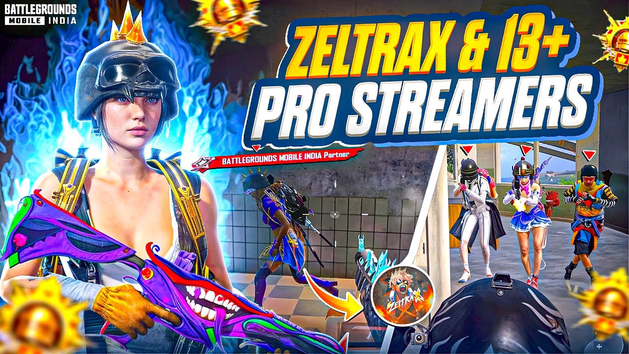 ZeltraX & 13+ Pro STREAMER*😱 | 1v4 Clutches | Bgmi new Gameplay. 💀🔥 #bgmi