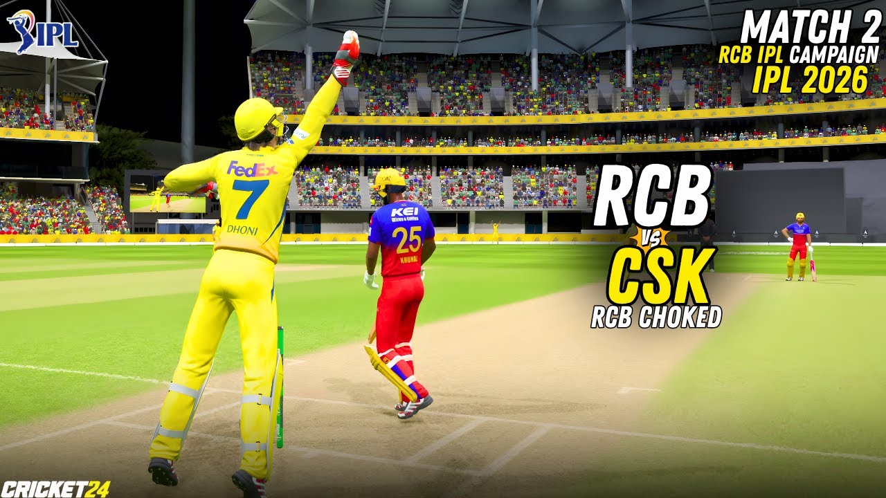 😤RCB CHOKED! CSK Snatched Win in Campaign Match 2 | Cricket 24