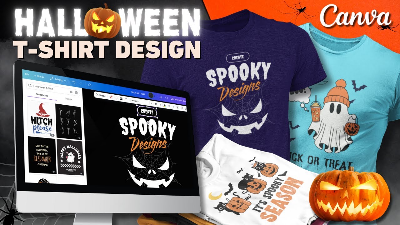 Create T-Shirt Designs for Halloween with Canva (Complete Guide)