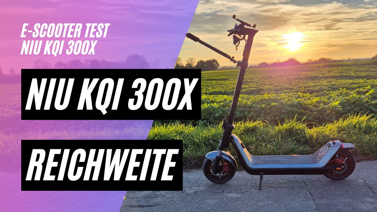 🛴 NIU KQi 300X  🏆 Reichweitentest (48V; 12,5AH; 500W)