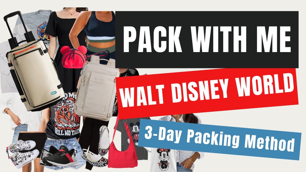 Pack With Me for a Disney Split Stay Bagsmart Blast Roller Backpack Review 3 Day Packing Method