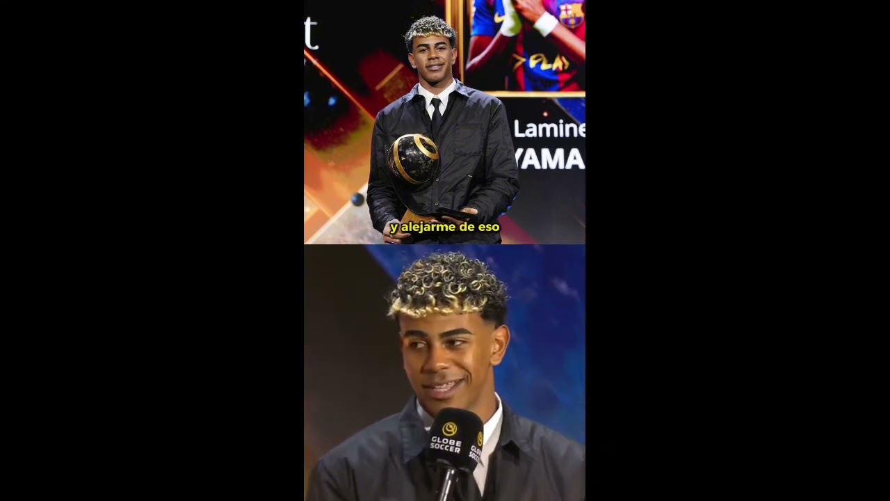 تصريح لامين يامال بالعربي عن مقارنته برونالدو وميسي في حفل الجلوب سوكر 2025