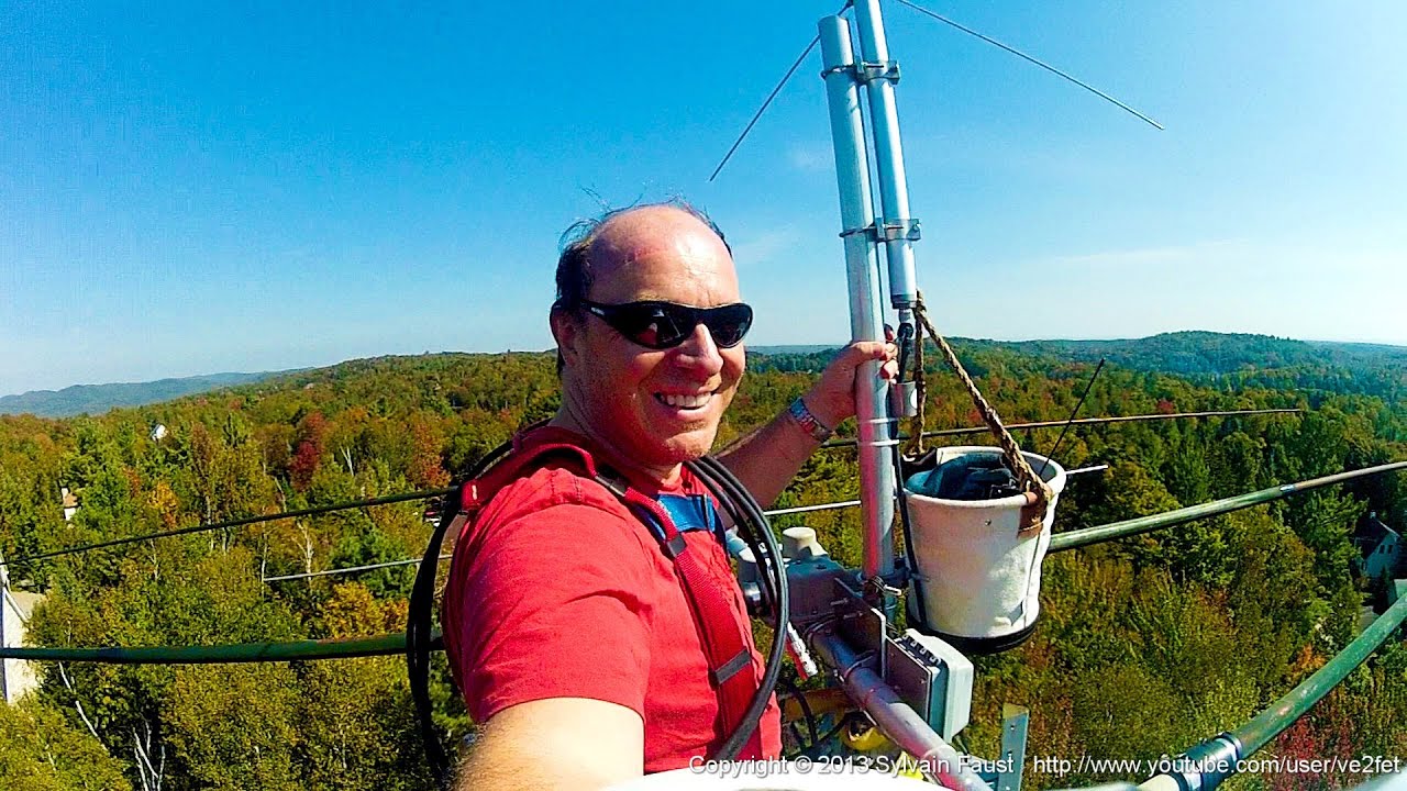 VIDEO #2: Climbing 80-Foot Trylon Titan Communication Tower with SteppIR and Diamond X700 Antennas