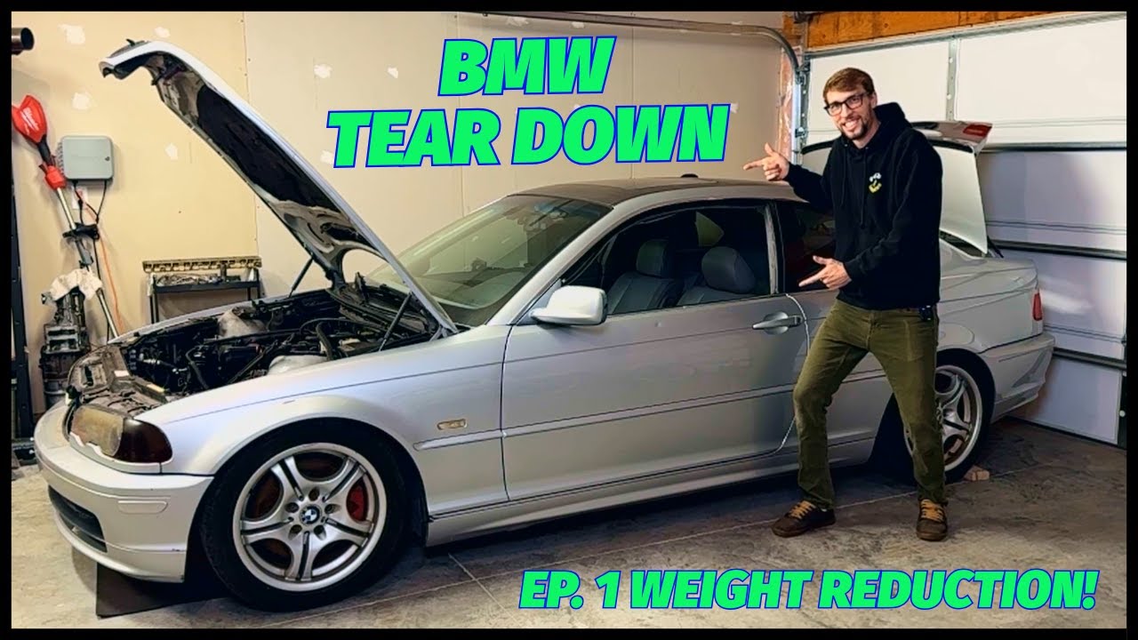 BMW E46 INTERIOR TEAR DOWN Ep. 1 Weight Reduction!