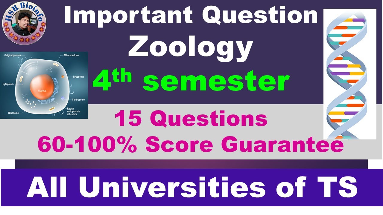 Important Questions-B.Sc., Zoology-4th semester | All Universities of Telangana