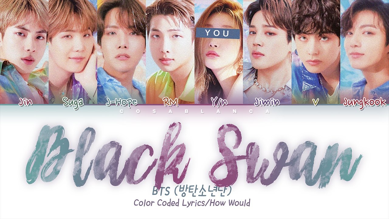 BTS (방탄소년단) — 'Black Swan' (8 Members ver.) (Karaoke ver.) (Color Coded Lyrics Han|Rom|Eng)