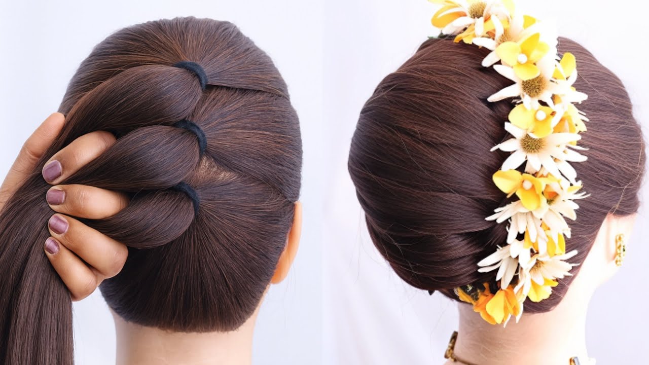 Most Beautiful French Roll Bun hairstyle |hairstyle for Party |hairstyle for girls | Easy hairstyles