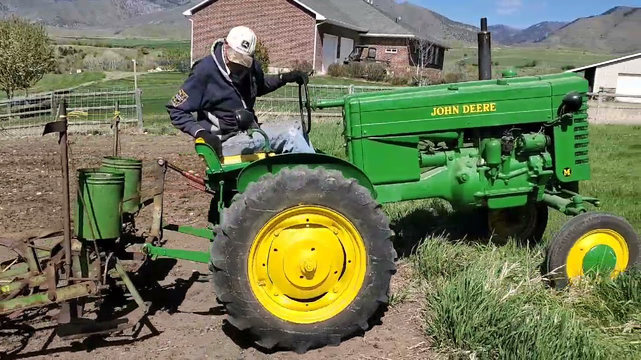 John Deere M Planting Corn