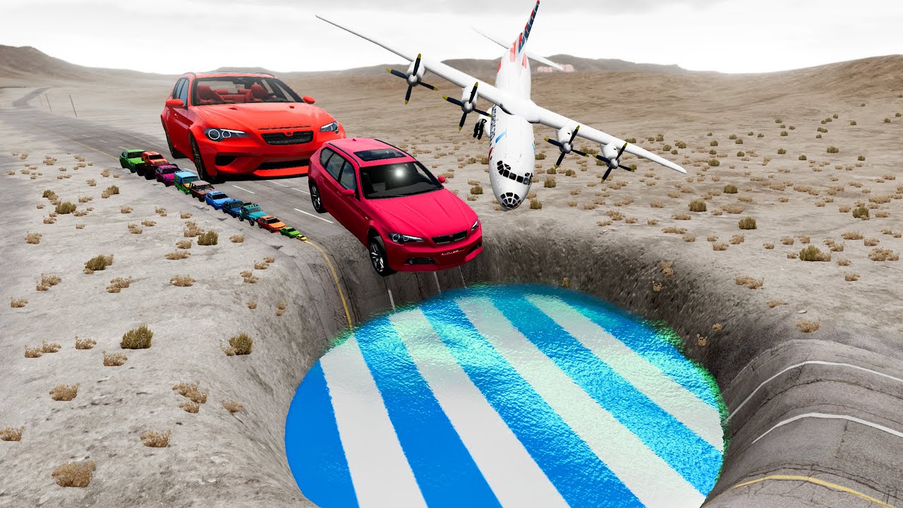 🔥 БОЛЬШИЕ И МАЛЕНЬКИЕ МАШИНКИ против ГИГАНТСКОЙ ЯМЫ #78 💥 – BeamNG.drive: экстремальное испытание...