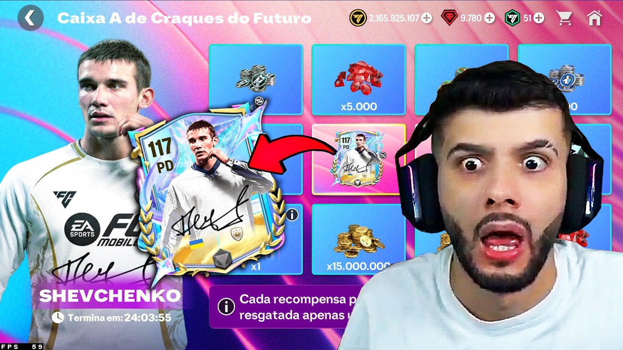 RAFÃO ABRE A BOX DO SHEVCHENKO PELA PRIMEIRA VEZ NO FC MOBILE!