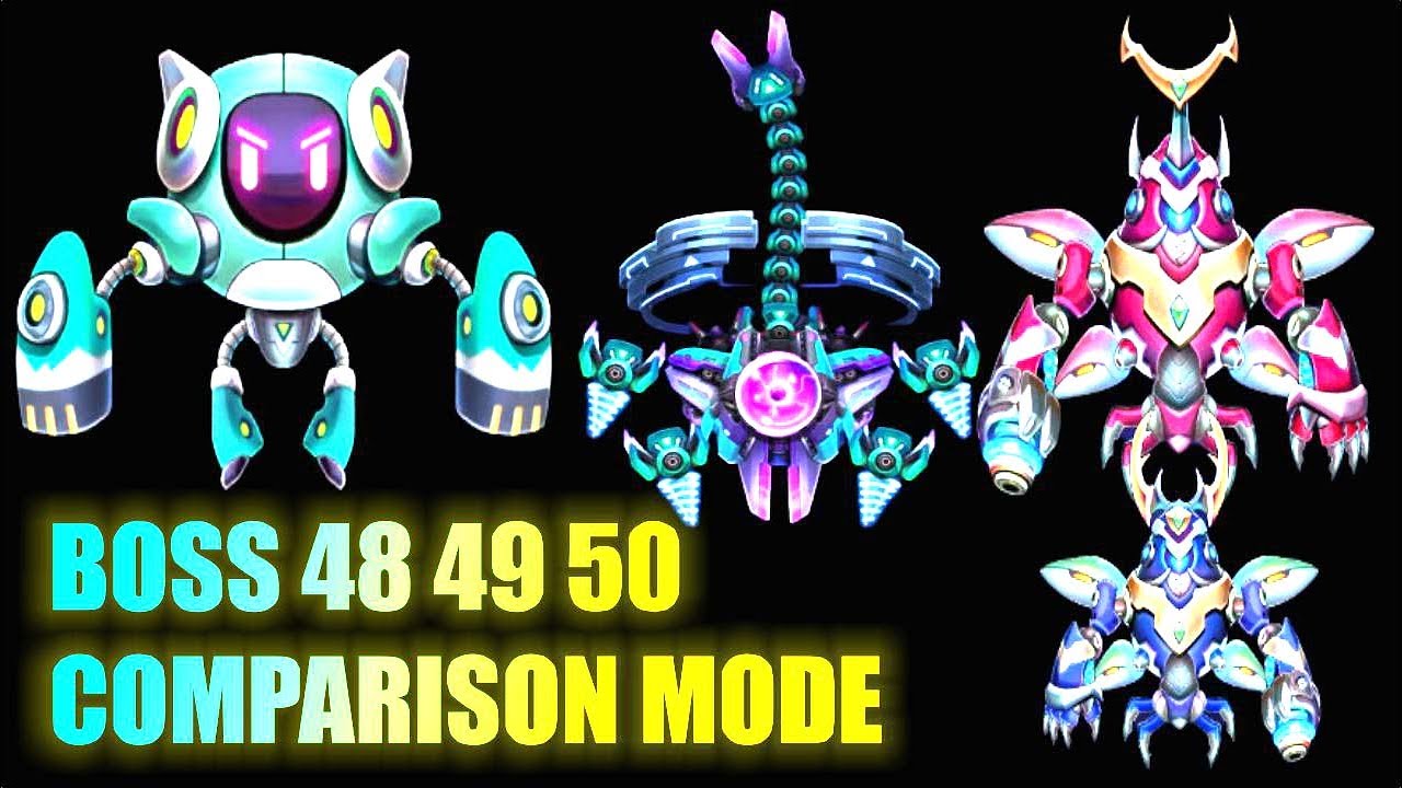 Galaxy Attack: Space Shooter | Boss Mode | New Boss 48 49 50 Boss Review | By World bosses