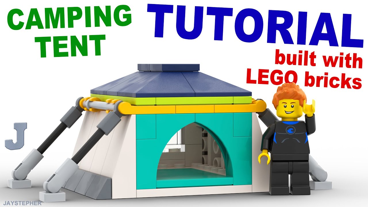 Tutorial On How To Make A Camping Tent Scaled For LEGO Minifigures