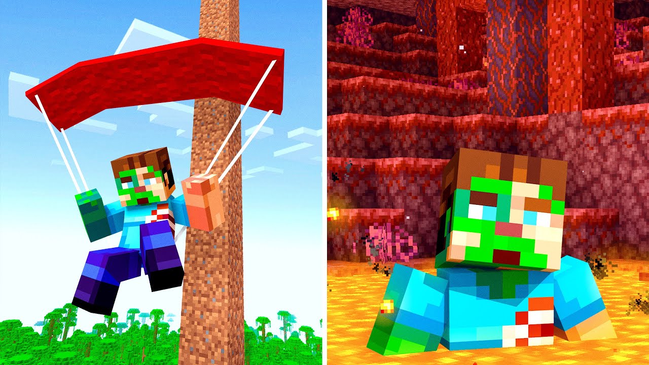 ONE HOUR of Minecraft, But its IMPOSSIBLE to DIE!