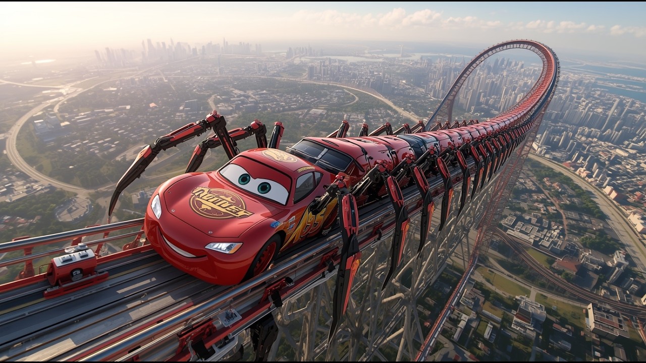 😱OMG! Lightning McQueen Turns Into a Spider Train Monster! EpicTransformation #貓咪