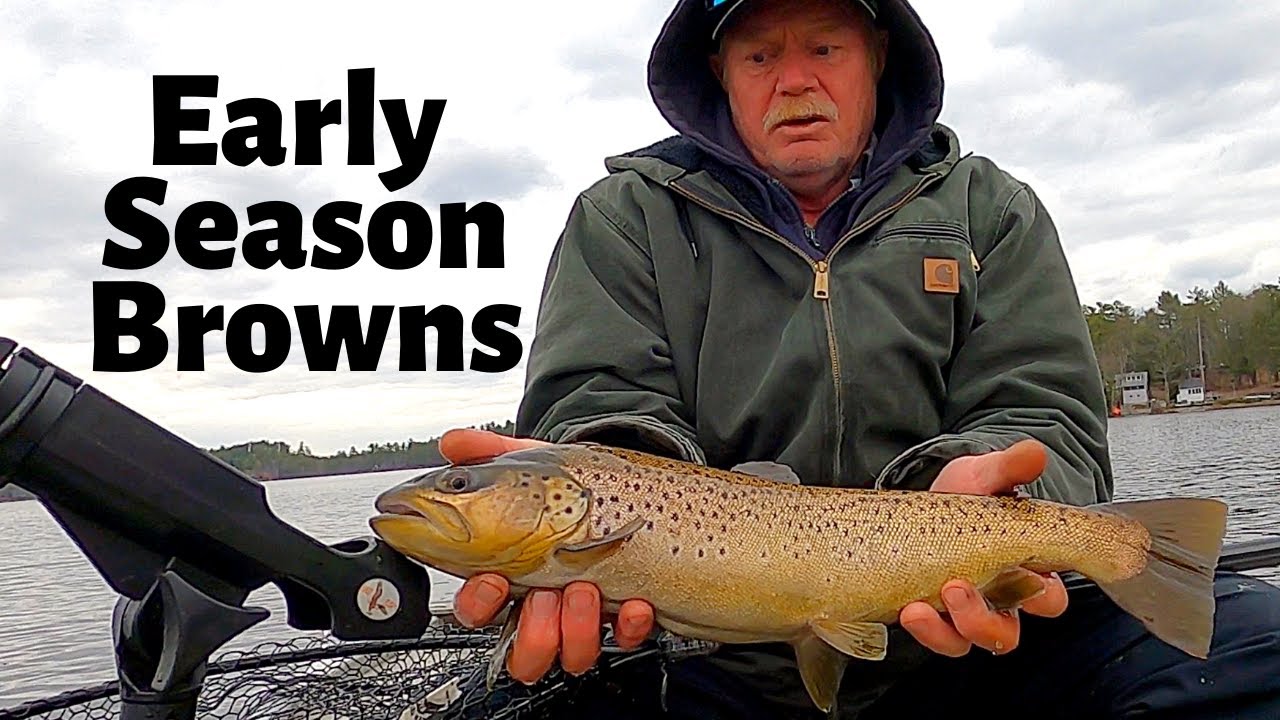 Trolling Early Season For Brown Trout In Maine. Open Water Fishing 2020 EP1