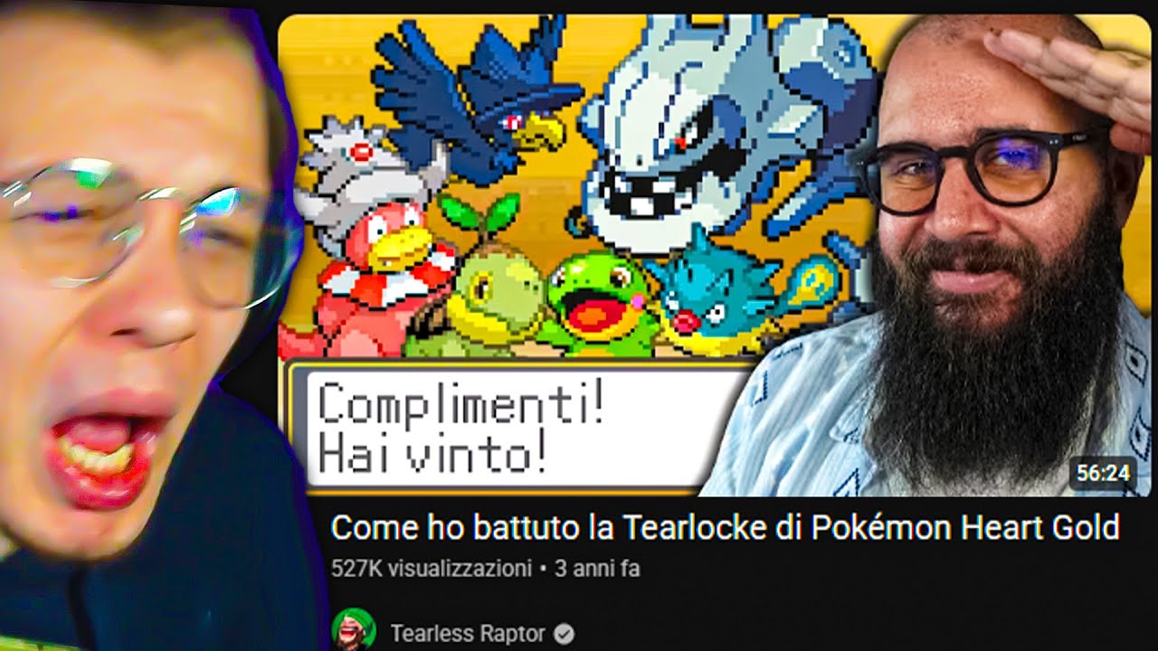 CRAPPO REAGISCE alla TEARLOCKE su POK&Eacute;MON HEART GOLD di @tearlessraptor