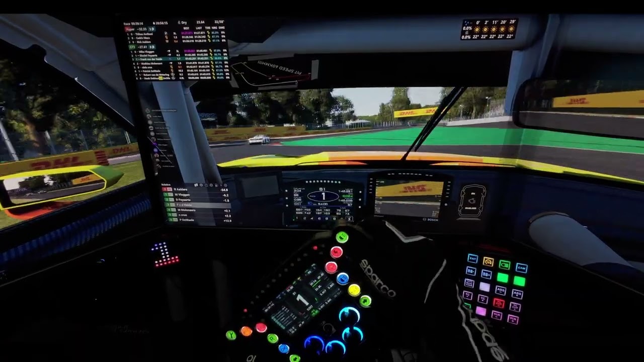 LMU 4K POV United Lowlands Simracing   Testrace #2 Multiclass LMGT3 Hypercar @ Monza Curva Grande