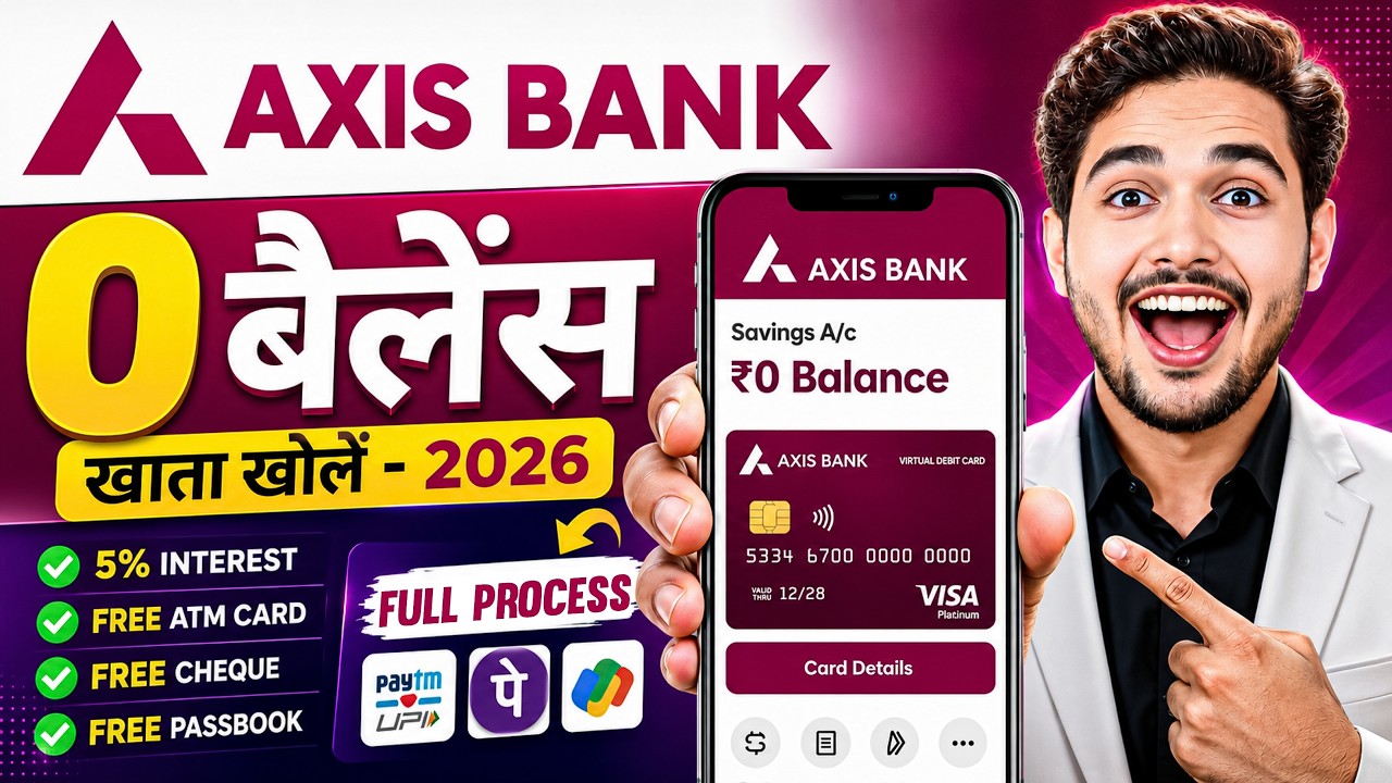 Axis Bank Zero Balance Account 2026 | Axis Bank Zero Balance Account Opening Online | Axis Bank