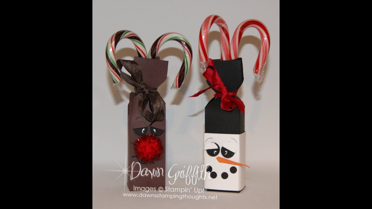 Rudolph Candy Cane Box Envelope Punch Board with Dawn