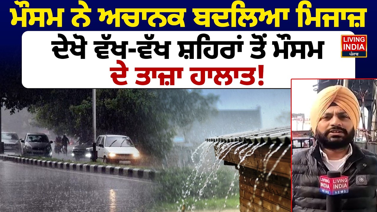 ਮੌਸਮ ਨੇ ਅਚਾਨਕ ਬਦਲਿਆ ਮਿਜਾਜ਼, ਦੇਖੋ ਵੱਖ-ਵੱਖ ਸ਼ਹਿਰਾਂ ਤੋਂ ਮੌਸਮ ਦੇ ਤਾਜ਼ਾ ਹਾਲਾਤ ! Weather Update |IMD Alert
