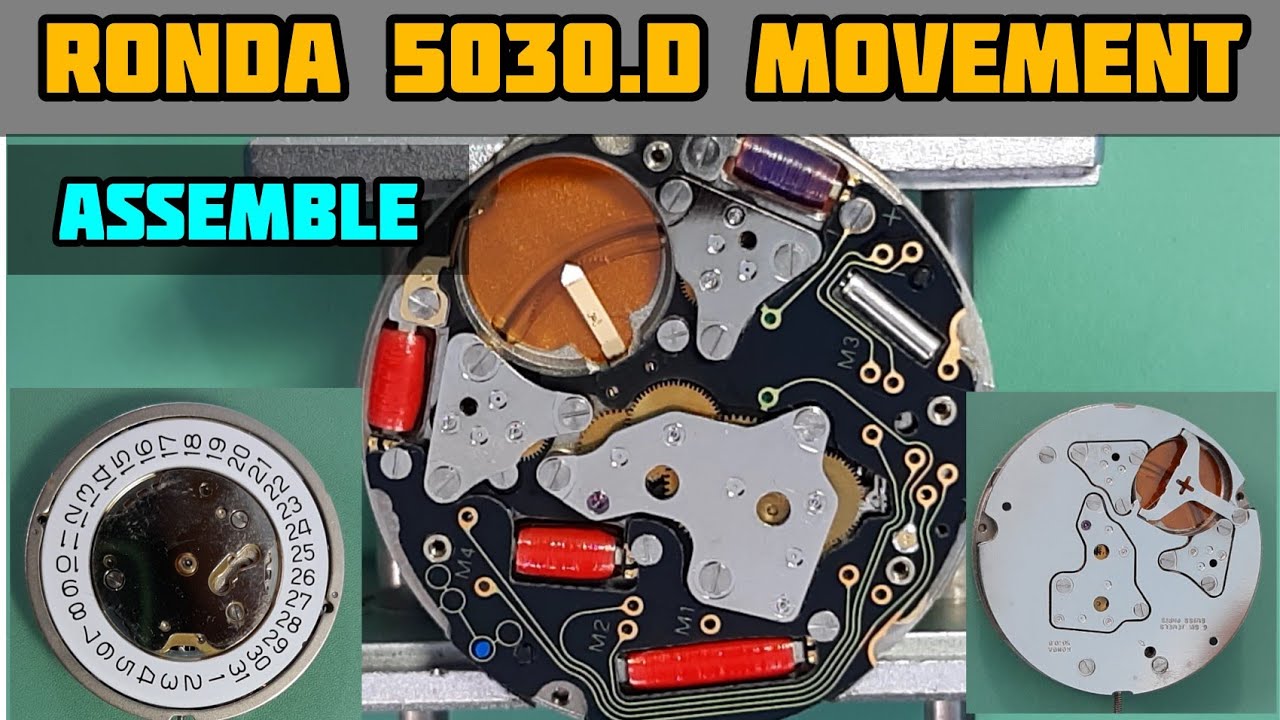 How To Service Chronograph Movement Ronda 5030.D | Assemble Part | SolimBD