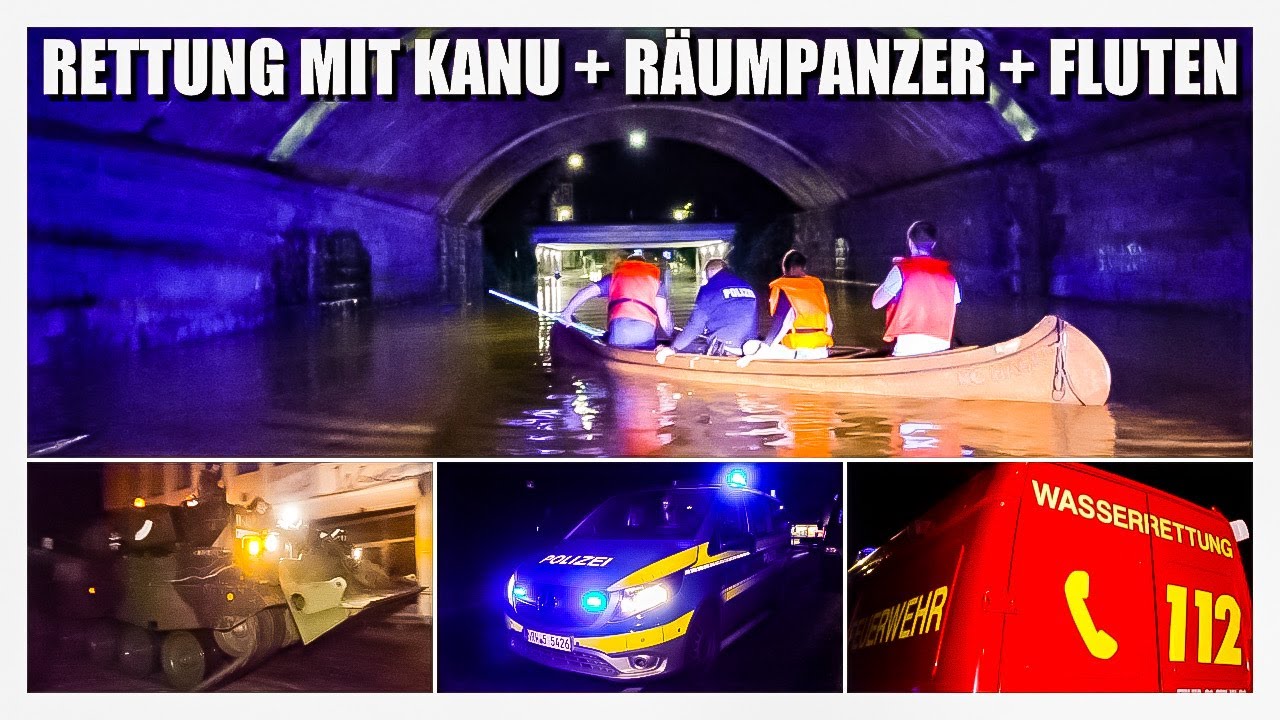 🆘 Hagen - Rettung mit Kanu aus den Fluten 🚒 + Räumpanzer Bundeswehr + Fluten reißen Hauswand weg 🆘