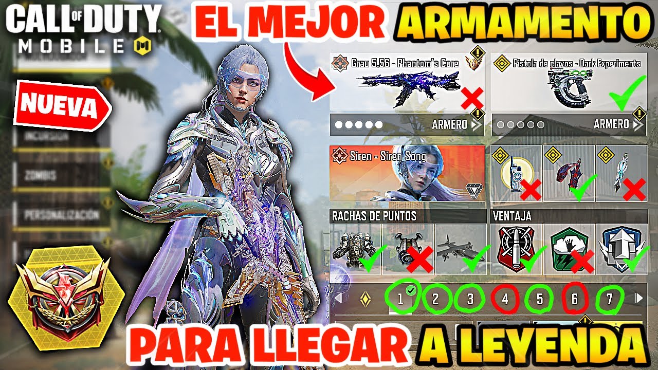 EL MEJOR ARMAMENTO PARA LLEGAR A LEYENDA MAS RÁPIDO Y FÁCIL EN COD MOBILE / EL ARMAMENTO MAS ROTO S2