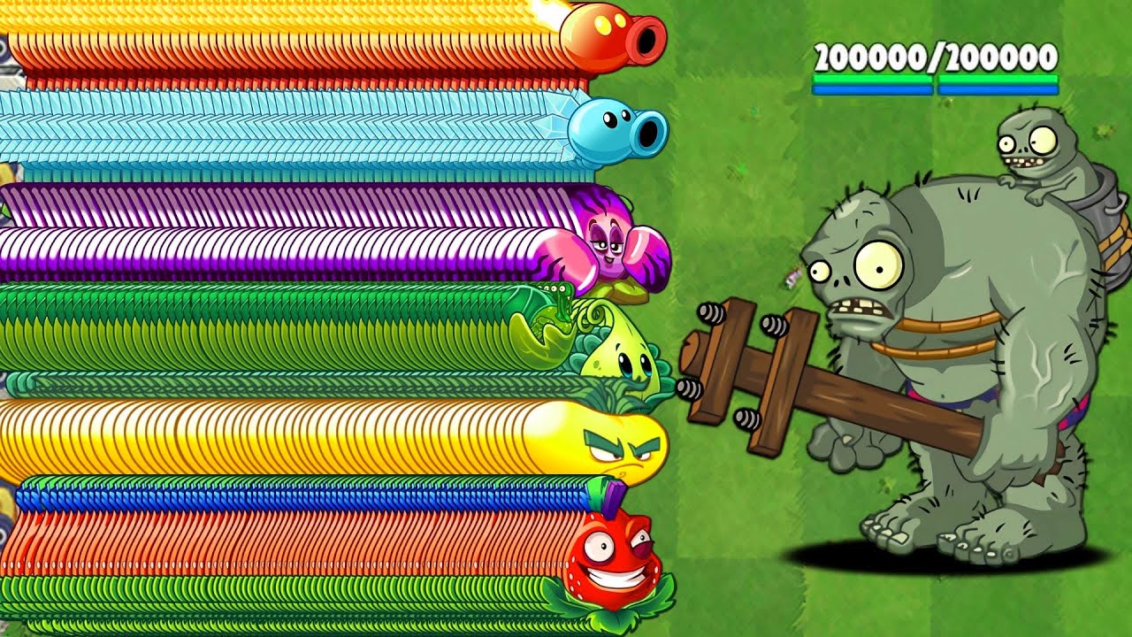PvZ2 Challenge - 200 Plants Level 1 Vs Radiated Gargantuar Custom - Who Will WIn ?