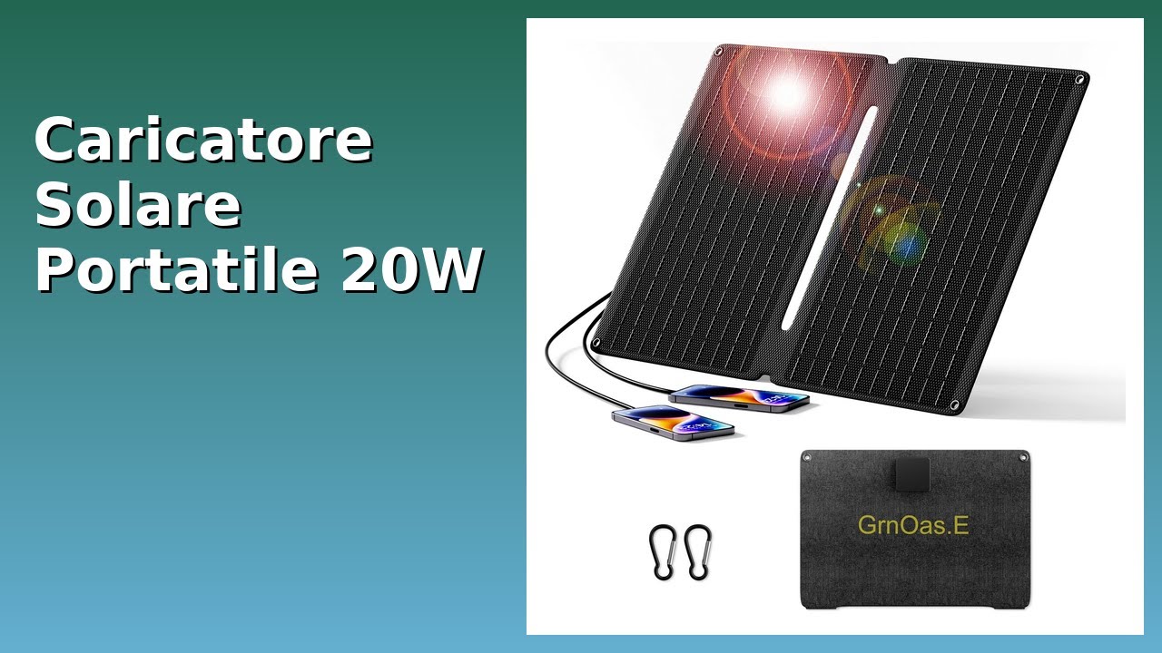 RECENSIONE (2025) : Caricatore Solare Portatile 20W. DETTAGLI ESSENZIALI
