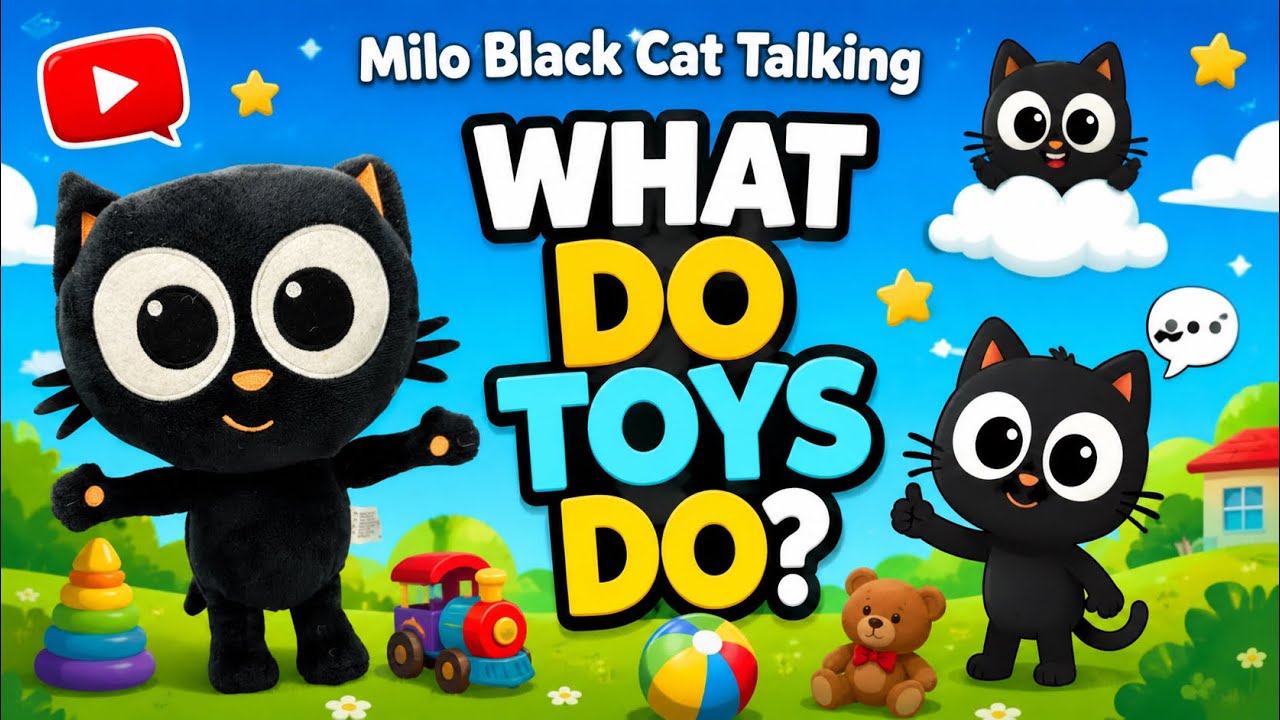 Milo Black Cat Talking Soft Toy Plush Bandai 2023 Rare