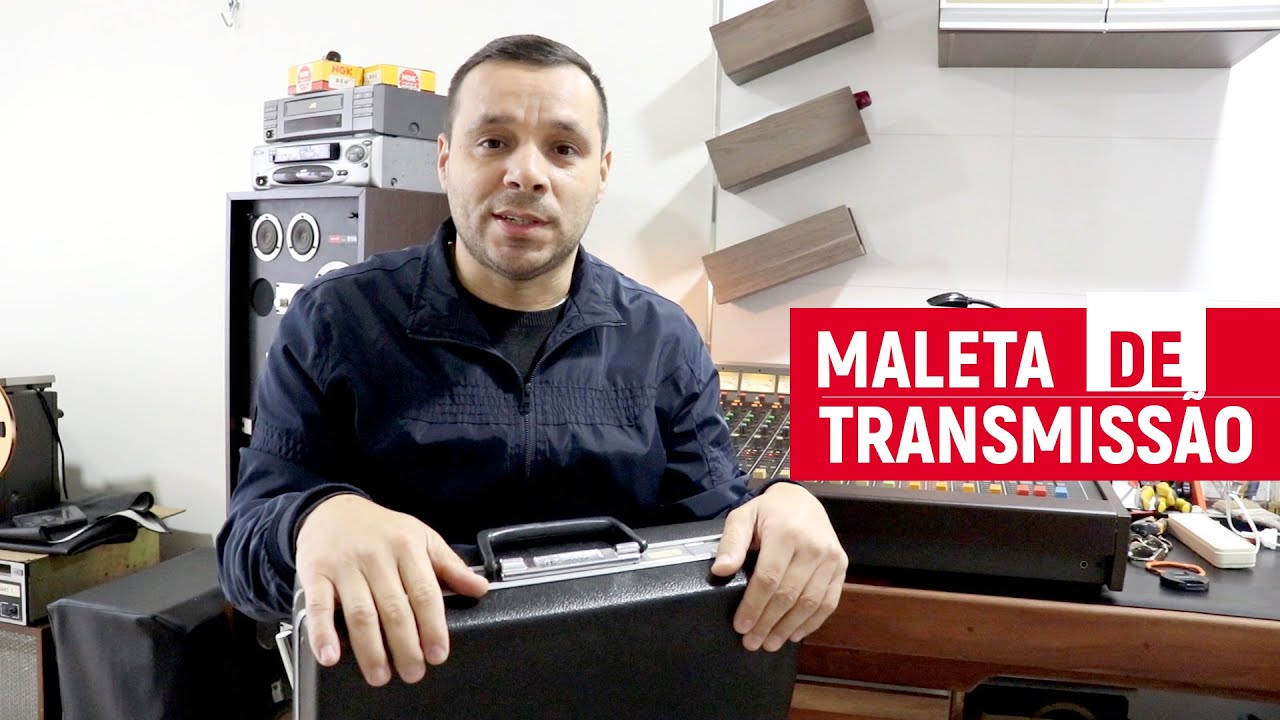 Antiga Maleta de transmissão externa de rádiodifusão