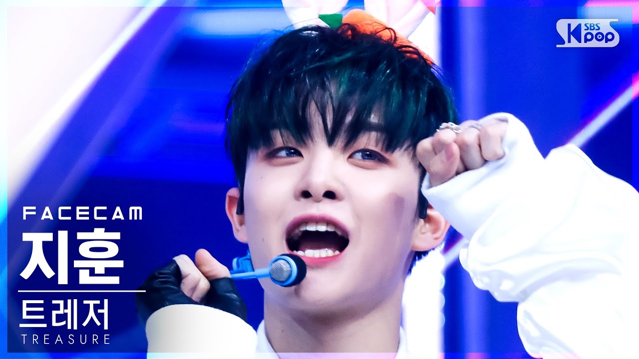 [페이스캠4K] 트레저 지훈 '직진' (TREASURE JIHOON 'JIKJIN' FaceCam)│@SBS Inkigayo_2022.02.27.
