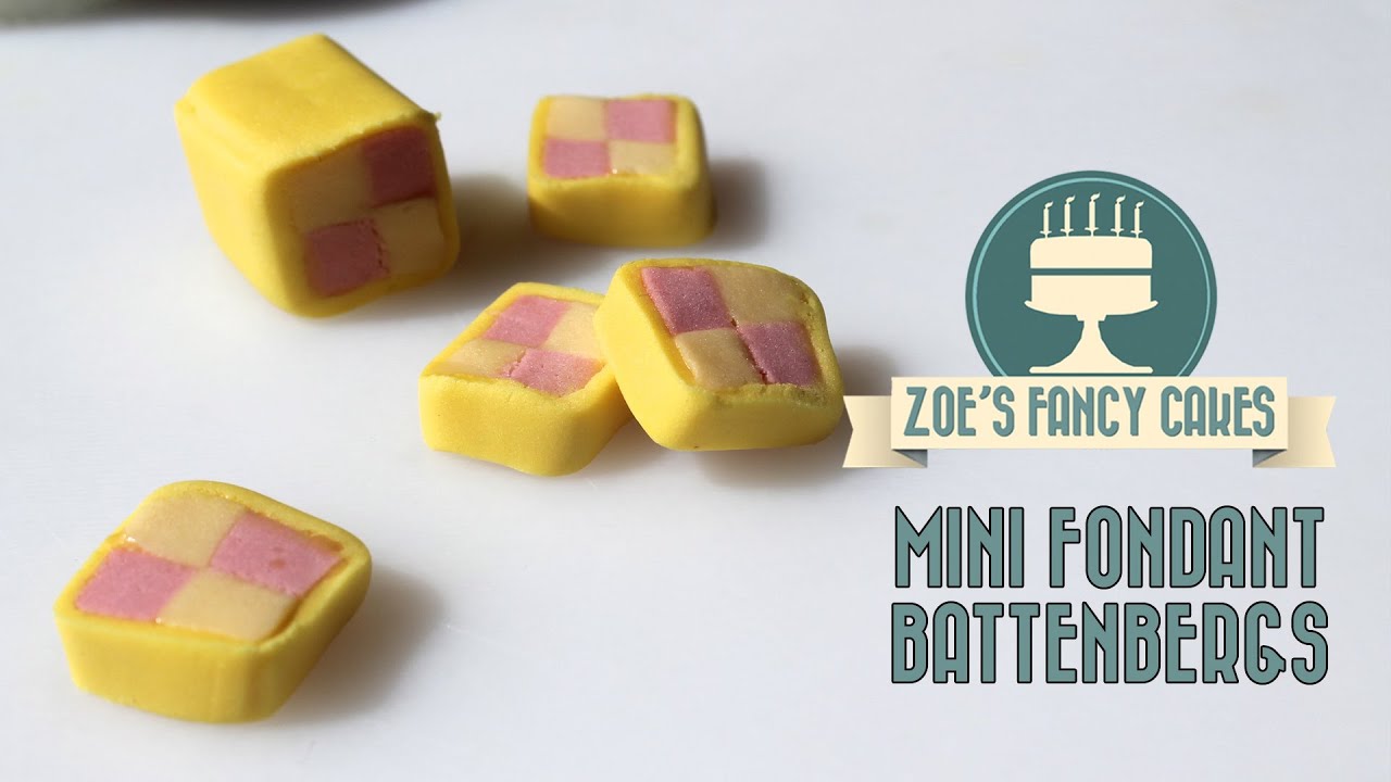 How to make mini fondant battenbergs How To Cake Tutorial