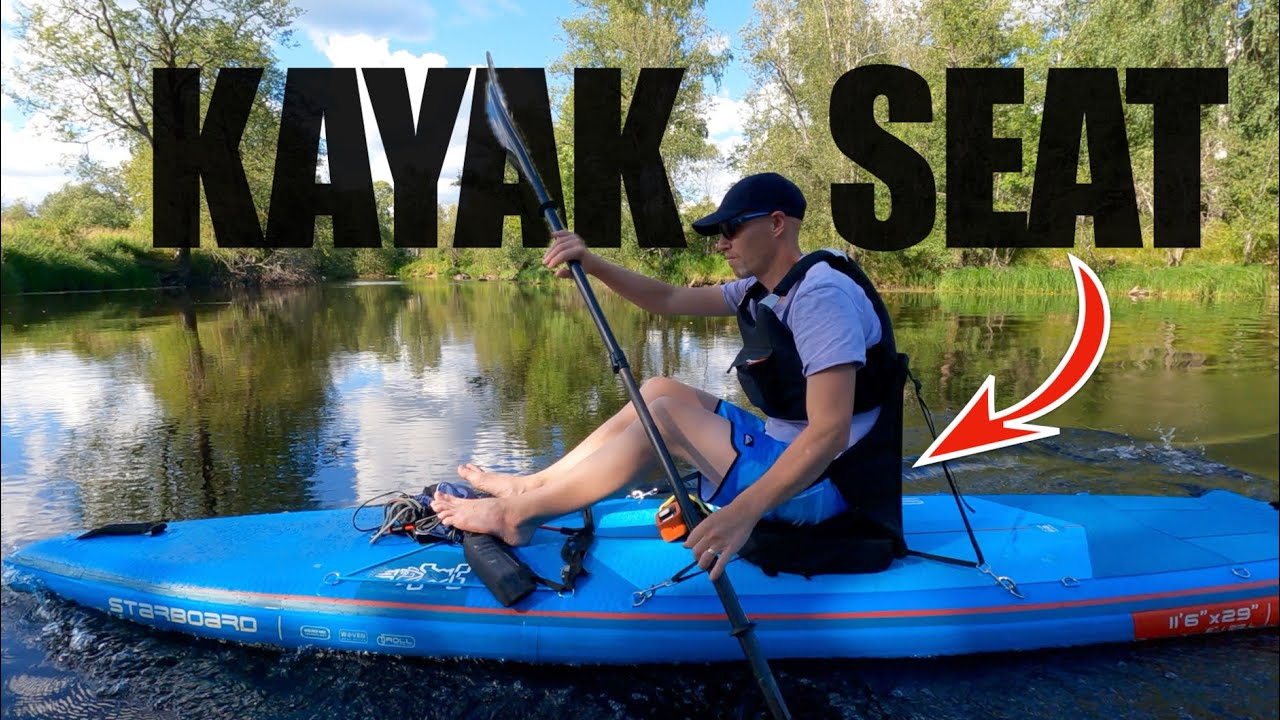 Test of kayak seat on Starboard touring deluxe lite inflatable sup paddle board.