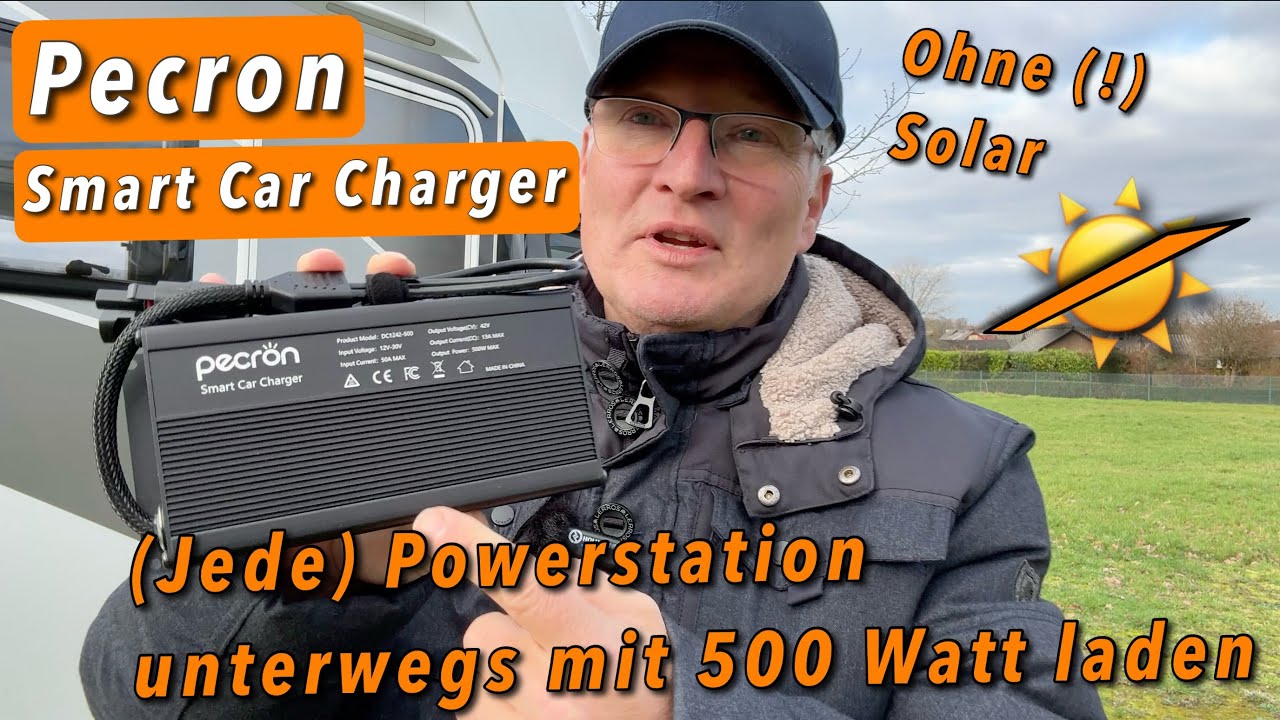 Pecron Smart Car Charger - (Fast) Jede Powerstation unterwegs mit 500 Watt laden (ohne Solar)