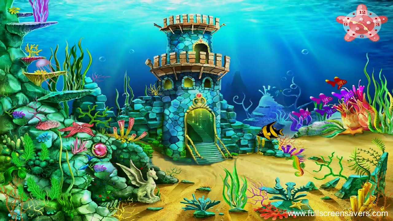 Aqua Castles - Free Aqua Screensaver