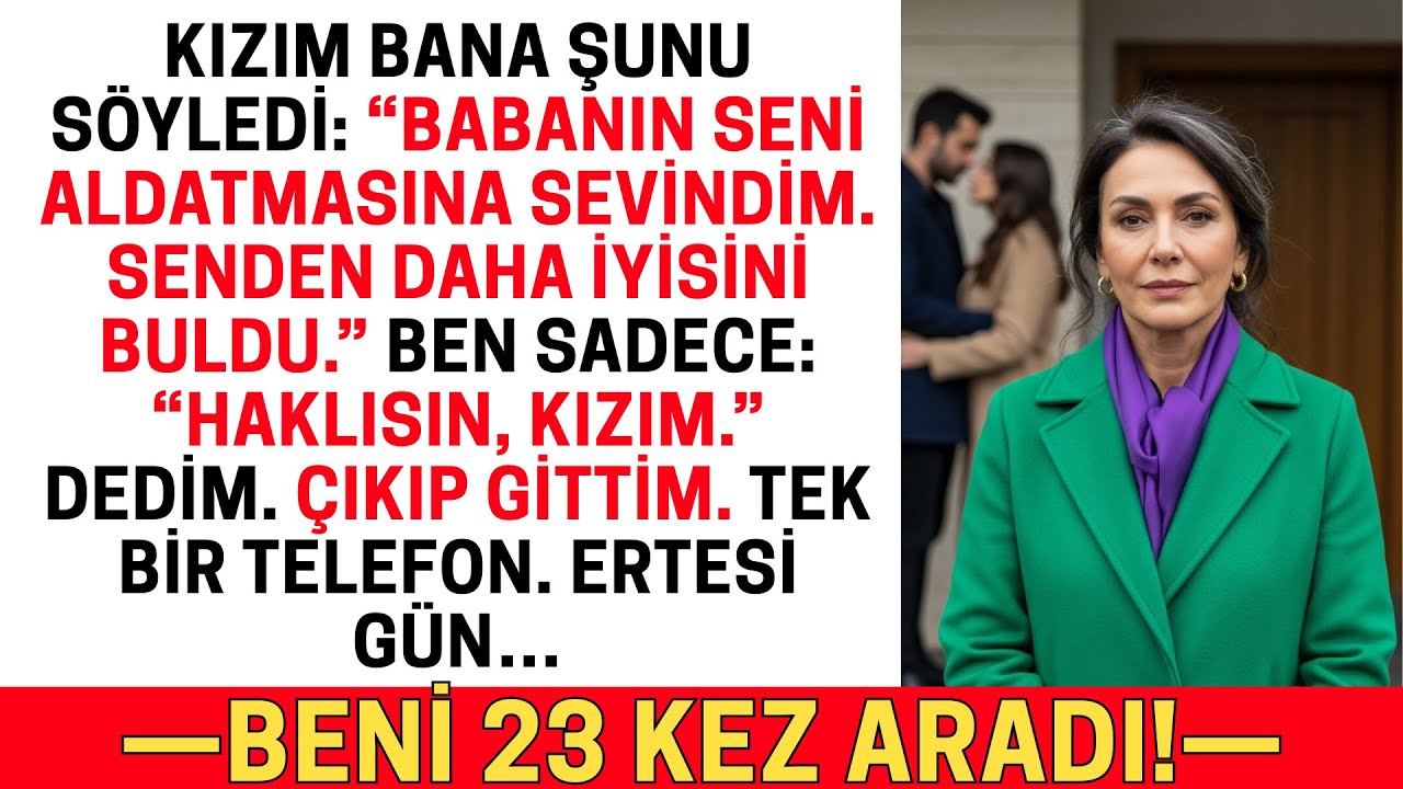 KIZIM DEDİ Kİ: “BABANIN SENİ ALDATMASI İYİ OLMUŞ. DAHA İYİSİNİ BULDU.”BEN: “HAKLISIN.”