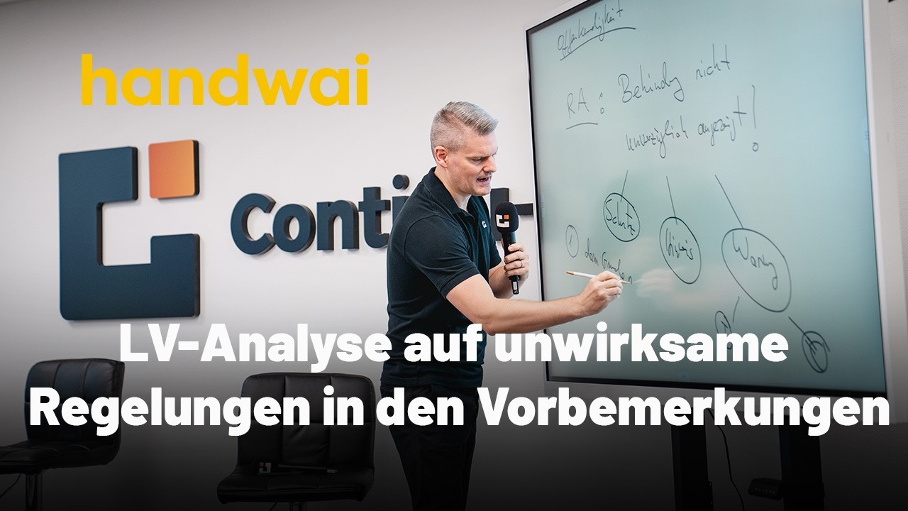 [LIVE] LV-ANALYSE auf unwirksame Regelungen in den Vorbemerkungen zum Thema Baufristenplan