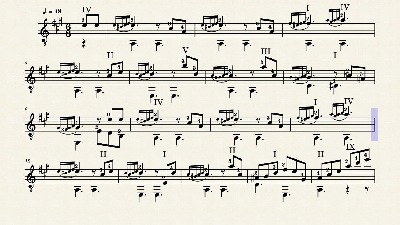Etude No.8, Op.1-III &ndash; Mauro Giuliani (1781-1829)